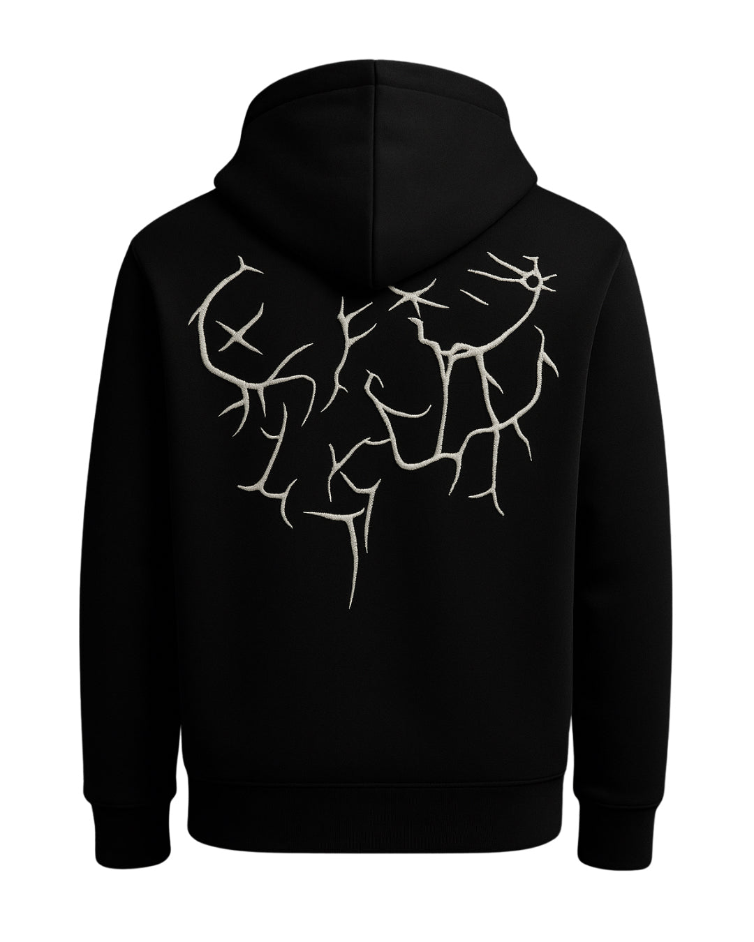 The Embroidered White Lines Hoodie